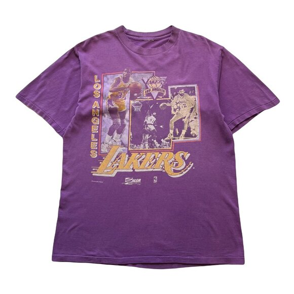 Vintage Salem Sportswear Los Angeles Lakers Faded Graphic Tee XL - Picture 1 of 9